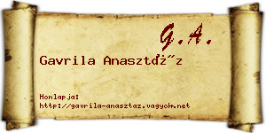 Gavrila Anasztáz névjegykártya